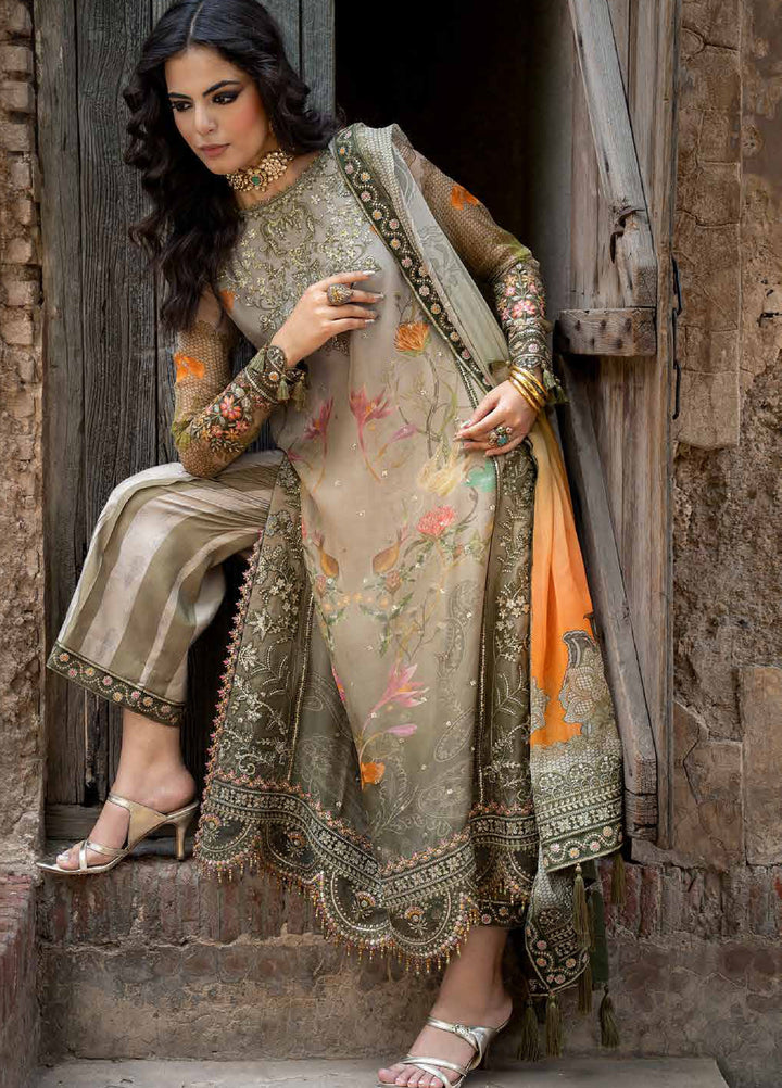 Vasal by Charizma Unstitched Embroidered Chiffon 4 Piece Suit CHR26UVC VSLW6-07 - Festive Collection