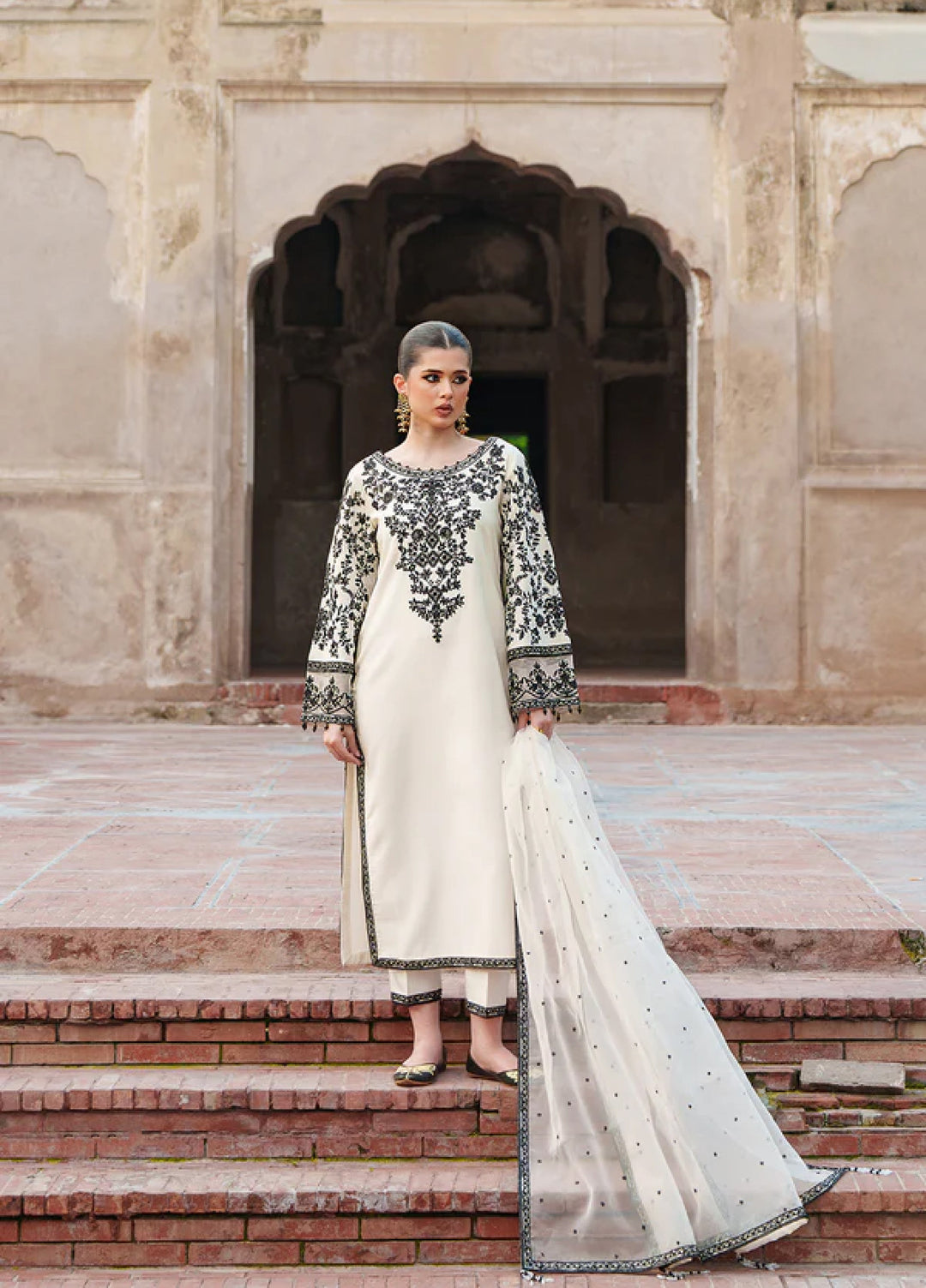 Zaria by Meeral Pret Embroidered Raw Silk 3 Piece Isle - Festive Collection