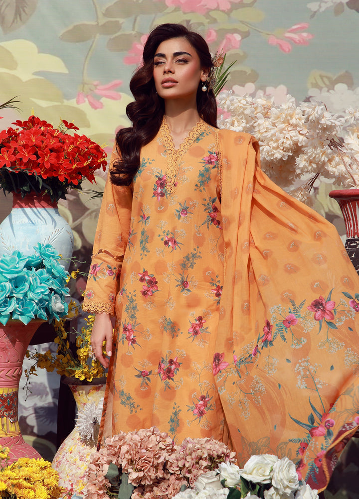 Mirha by Sahar Unstitched Printed Lawn 3 Piece Suit SS1-26-07 Marigold Mist - Summer Collection