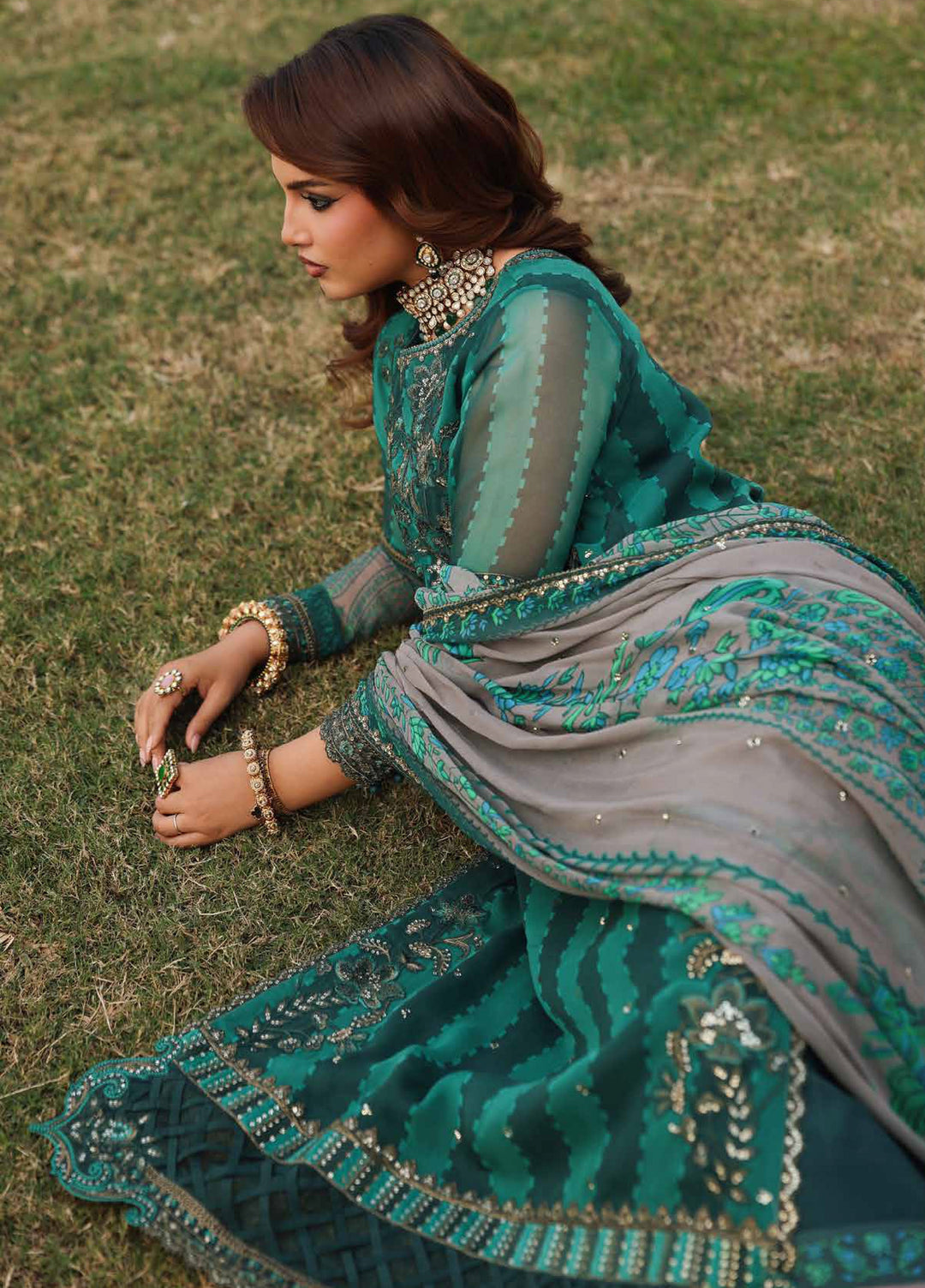 Vasal by Charizma Unstitched Luxury Chiffon Embroidered Suits 3 Piece CRZ25LC VSL25-40 - Festive Collection