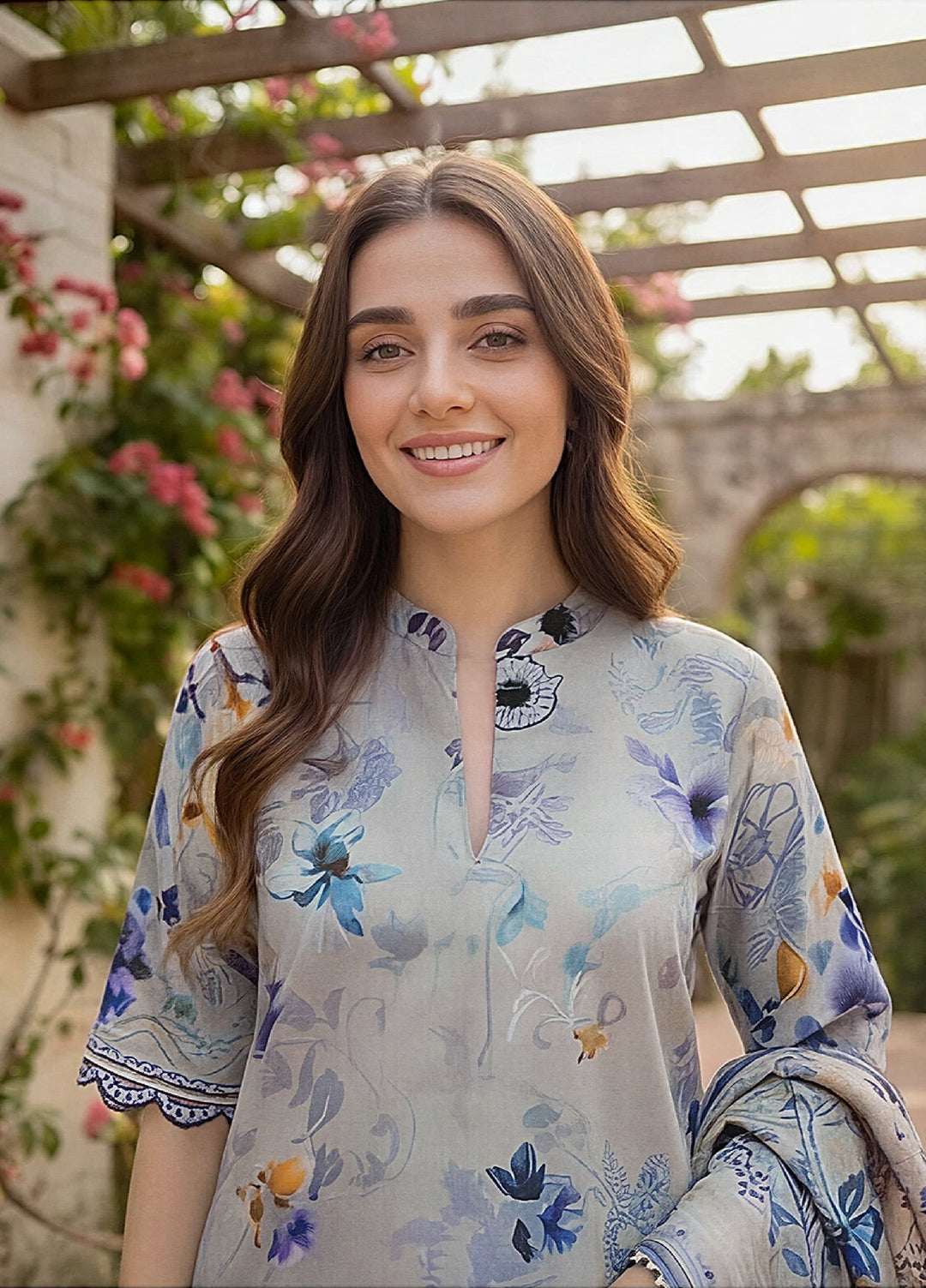 Zync by Florent Unstitched Printed Lawn 3 Piece Suit FL26UZPL FZ-10 - Summer Collection