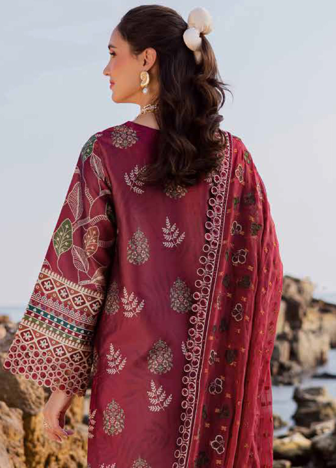 Nureh Unstitched Embroidered Silk 3 Piece Suit NU26US S-26 - Festive Collection