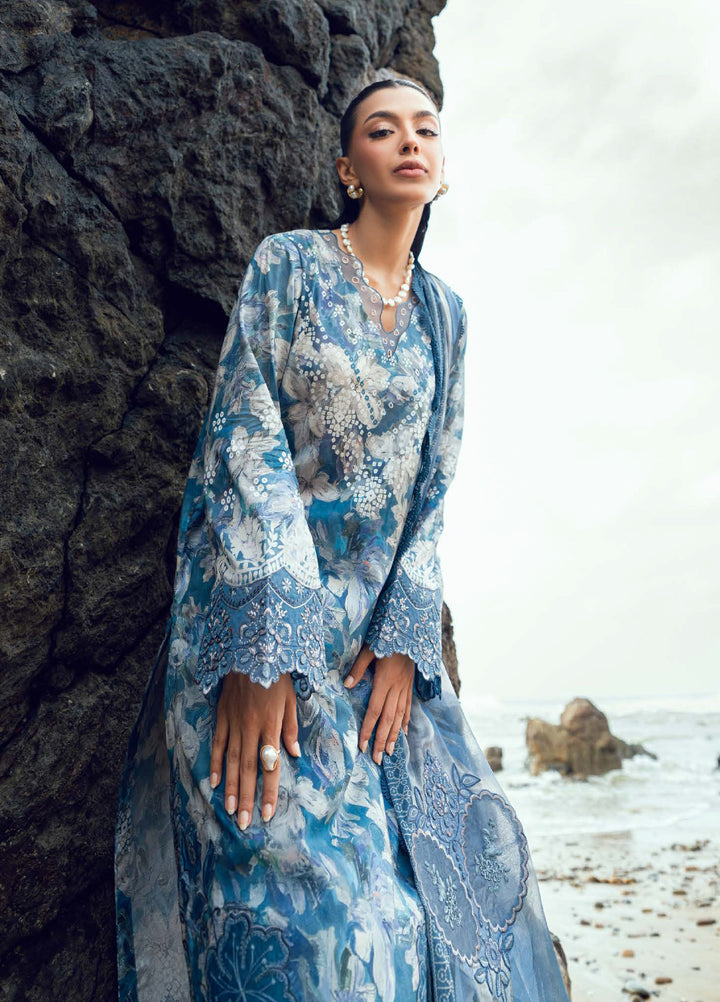 Gardenia by Nureh Unstitched Embroidered Lawn 3 Piece Suit NU26UGL NSG-201 - Summer Collection