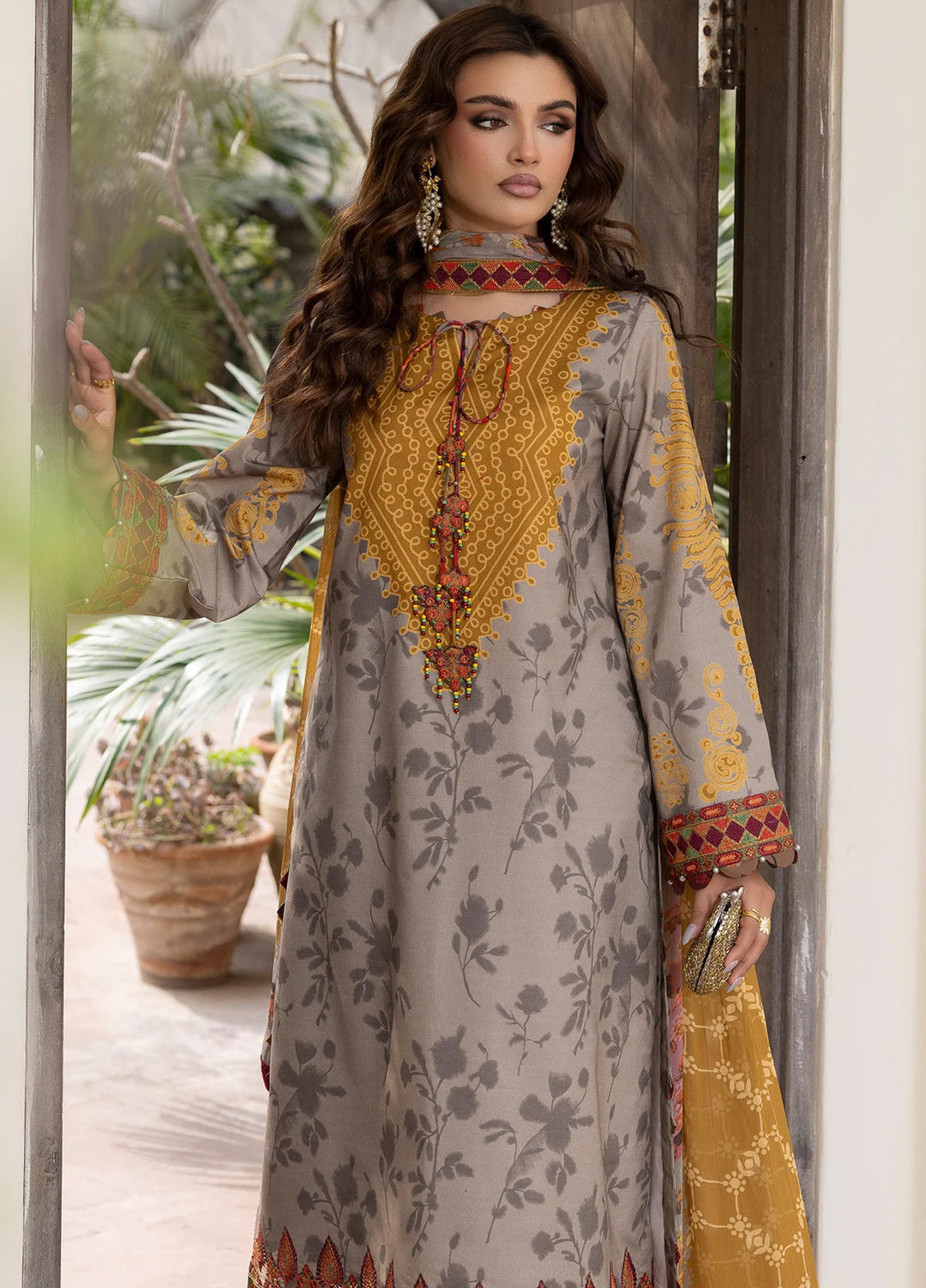 Andaaz by Charizma Unstitched Embroidered Lawn 3 Piece Suit CHR26UAL CAD6-02 - Summer Collection