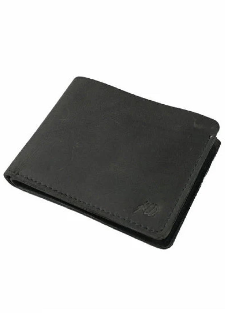 Vintage by Jild Mens Genuine Vintage Leather Wallet-CHARCOAL BLACK S3 - Wallets Collection