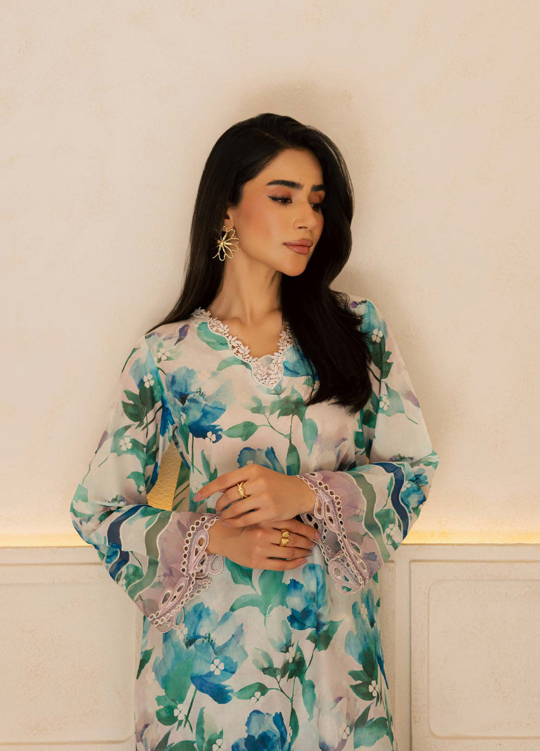 Ballerina by Nureh Unstitched Chikankari Embroidered Lawn 2 Piece Suit NU26UBCL NU2-210 - Summer Collection