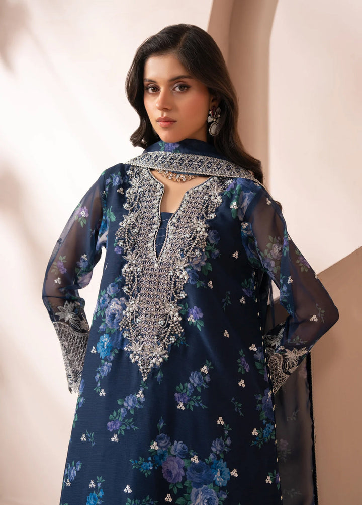 Xenia Formals Unstitched Embroidered Chiffon 3 Piece Suit XF26UF D-05 Omaira - Festive Collection