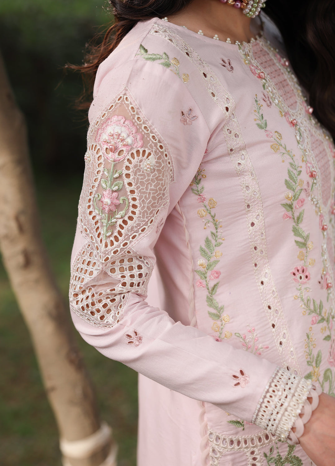 Tales of Petals by Sardinia Unstitched Embroidered Luxury Lawn 3 Pcs Suit SRD26UTP D-6 Pink Breeze - Festive