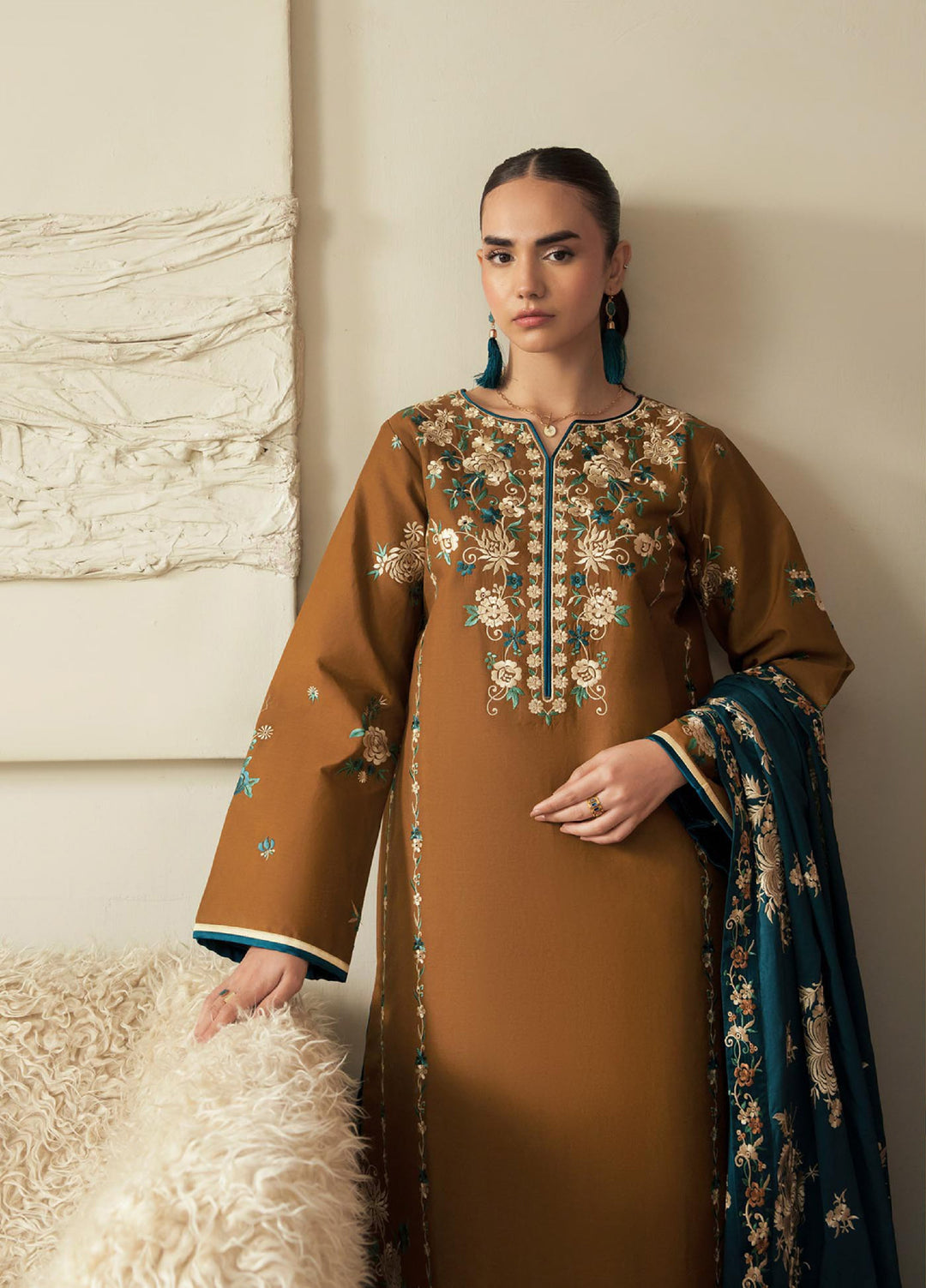 RajBari Women RTW Embroidered Lawn 3 Piece Suit RB26PLE Mesaal 06 - Eid Collection