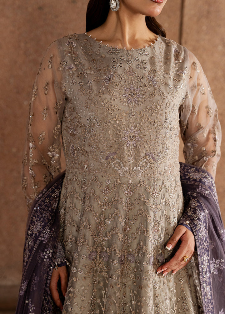 Lazawal by Lavish Premium Unstitched Embroidered Organza 3 Piece Suit LVP26UCL Beige Serenity - Festive Collection