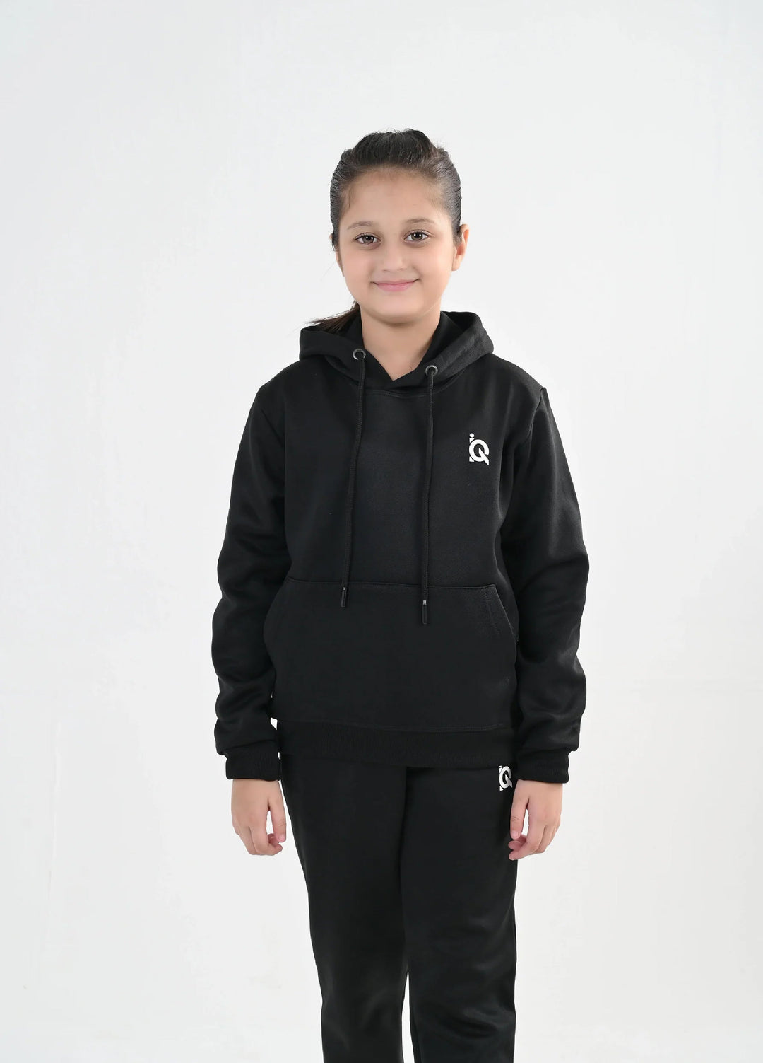 IQ Exclusive Kids Track Suit Fleece 2 PieceBlack Hoodie Tracksuit-Unisex Kids - Winter Collection