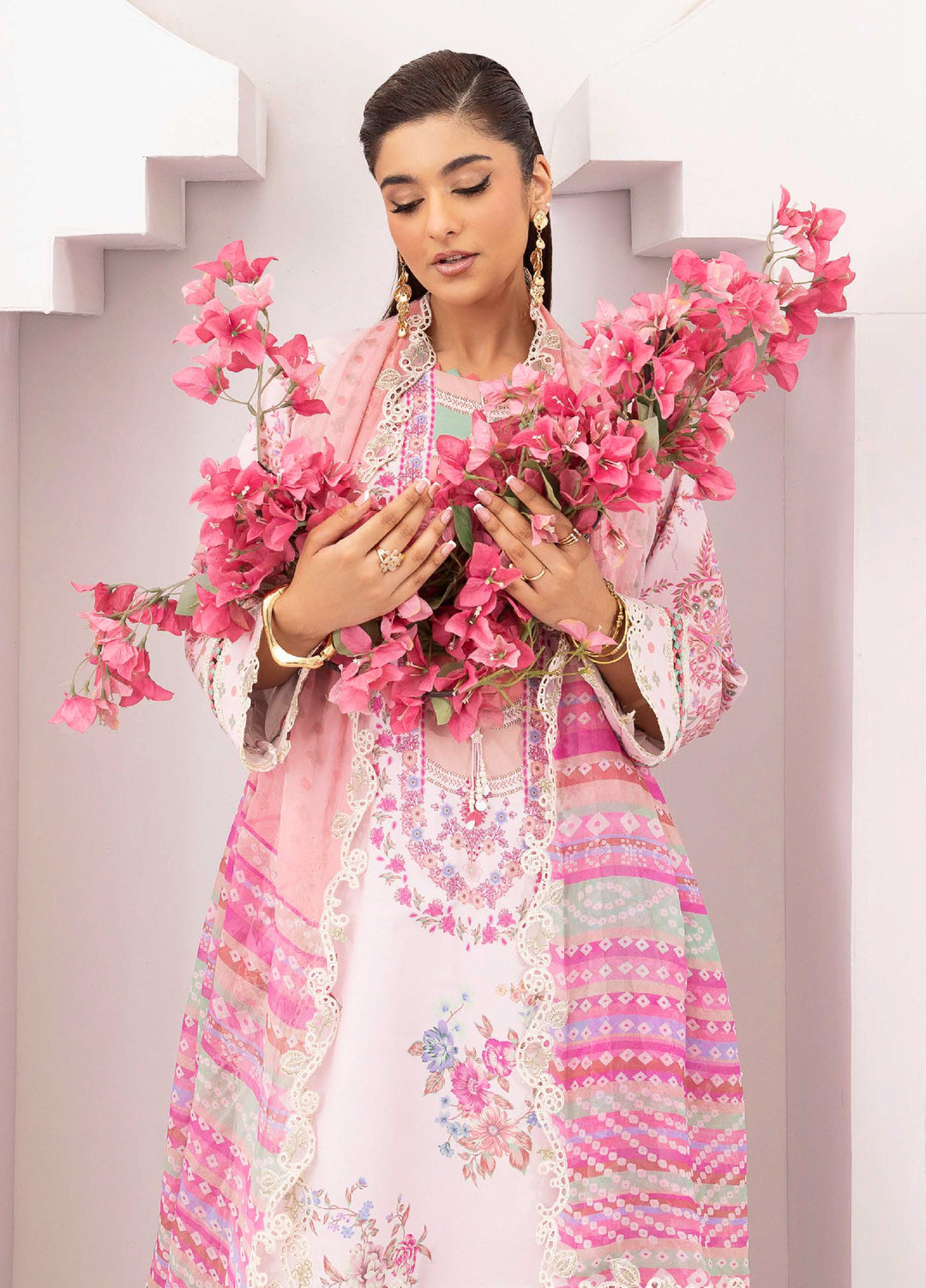 Rang e Bahar by Charizma Unstitched Embroidered Lawn 3 Piece Suit CHR26ULR CRB6-24 - Summer Collection