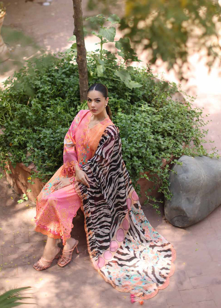 Combination by Charizma Unstitched Embroidered Luxury Lawn 3 Piece Suit CHR26UC CC6-10 - Summer Collection