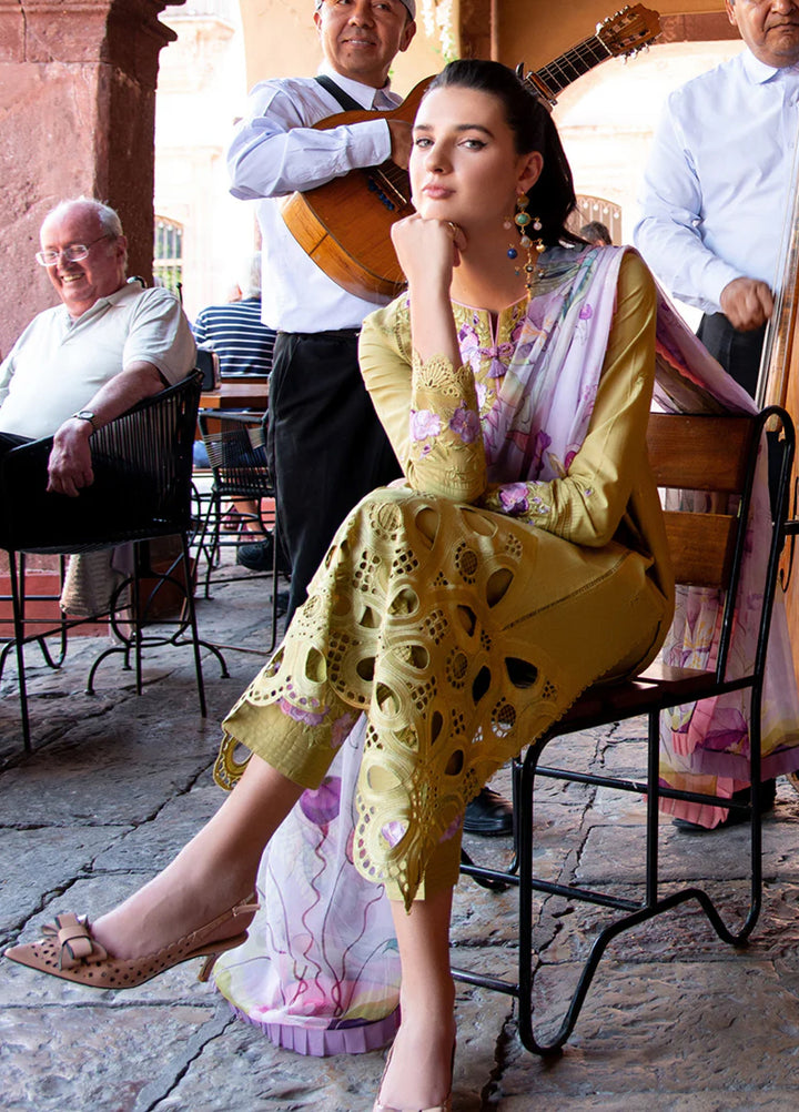 Hemline Odyssey by Mushq Unstitched Embroidered Lawn 3 Piece Suit MU26UHO HUNSS250404 ARANZA - Summer Collection