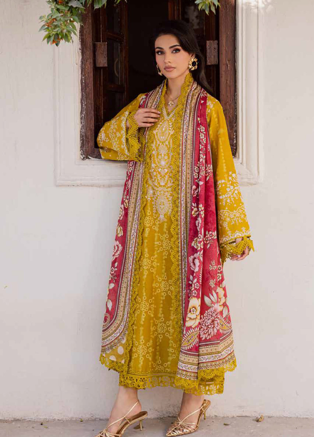 Rania by Nureh Unstitched Printed Lawn 3 Piece Suit NU26ULR NR-01 - Casual Collection