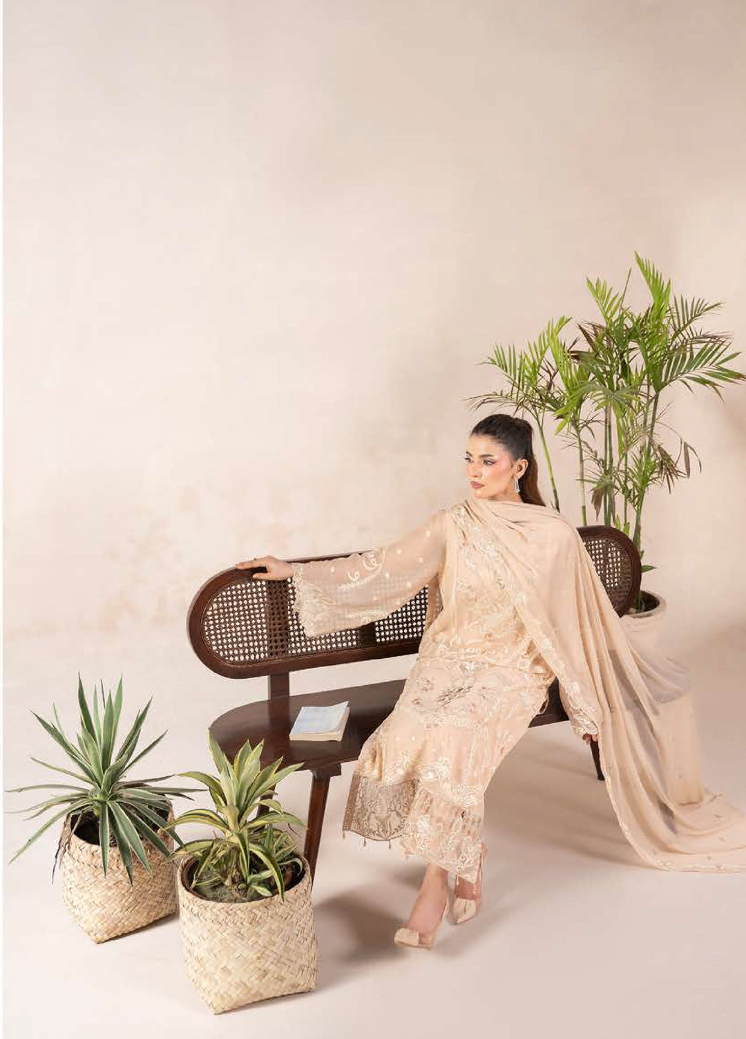 Anaya Noor by Zebtan Unstitched Embroidered Chiffon 3 Piece Suit ZB26UAN AN-09 - Festive Collection