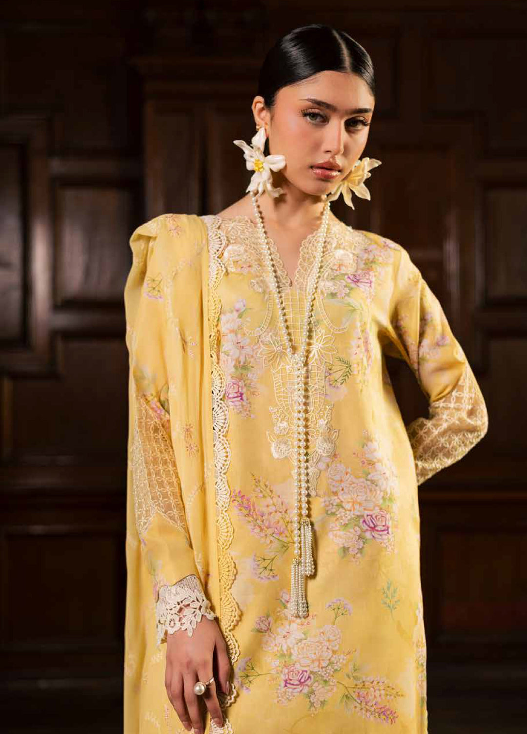 Maya by Nureh Unstitched Embroidered Luxury Lawn 3 Piece Suit NU26ULM NS-168 - Summer Collection
