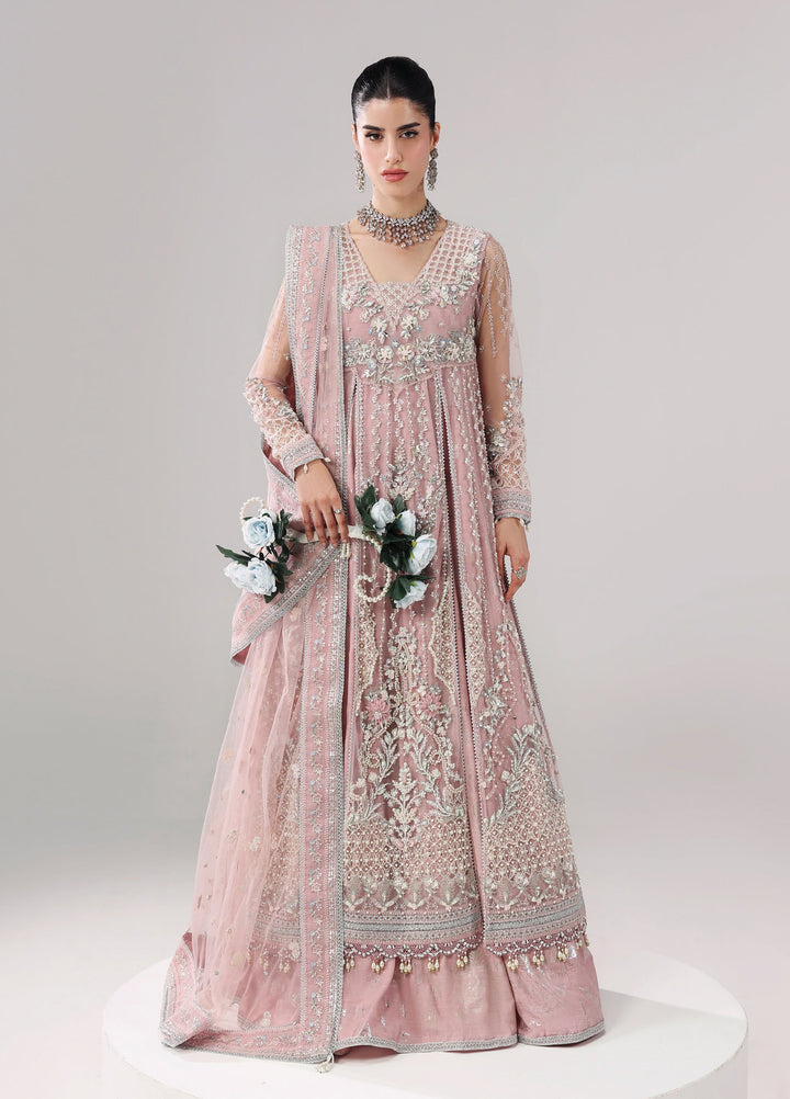 Lamore by Sardinia Unstitched Luxury Hand Work Net 3 peice SRD25LH D-8 Lilac Luxe - Formals Collection