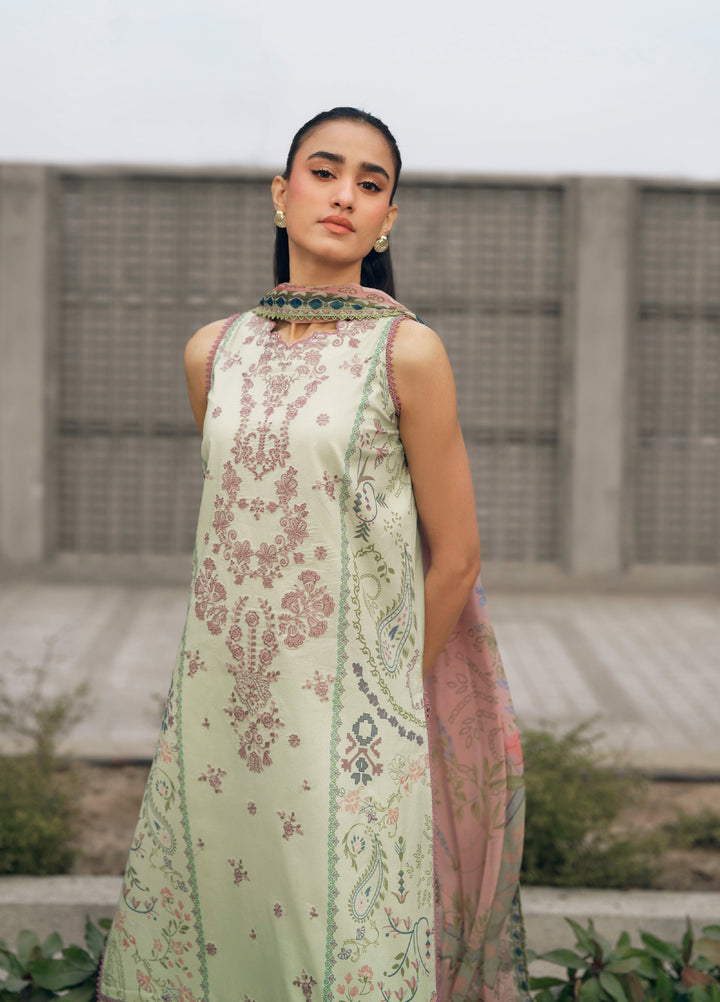 Zync by Florent Unstitched Embroidered Lawn 3 Piece Suit FL26ZU FZ-8B - Summer Collection