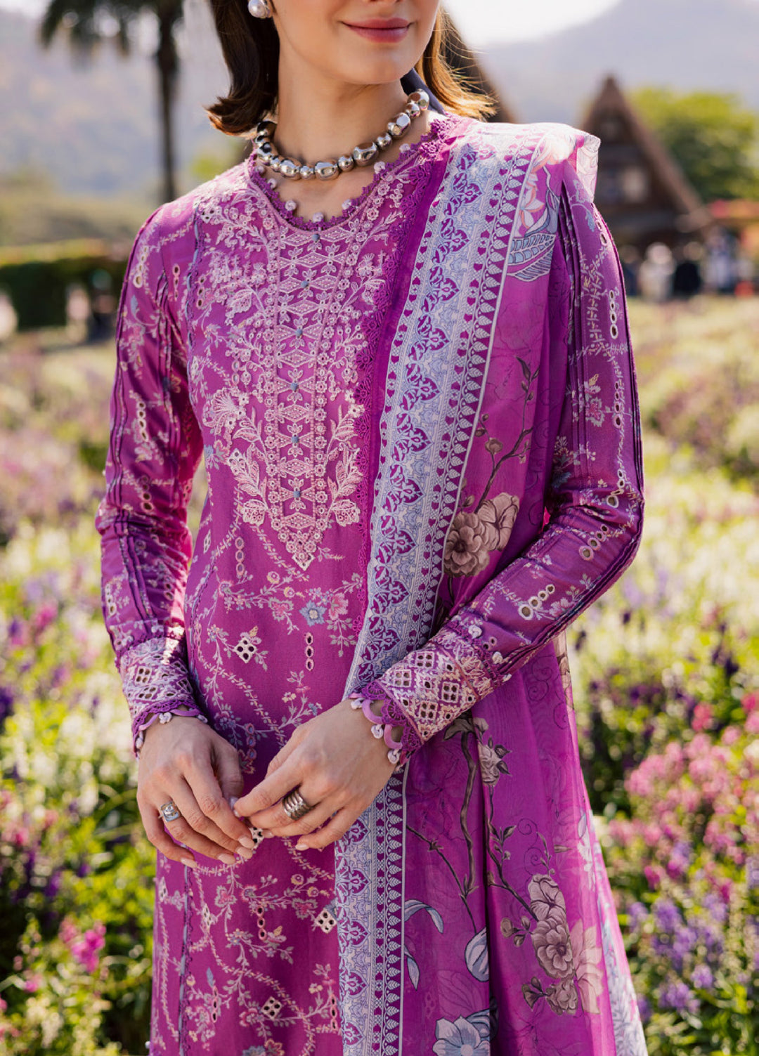 Shezlin by Aabyaan Unstitched Embroidered Chikankari 3 Piece Suit ABY26UCS ZARQAA - Eid Collection