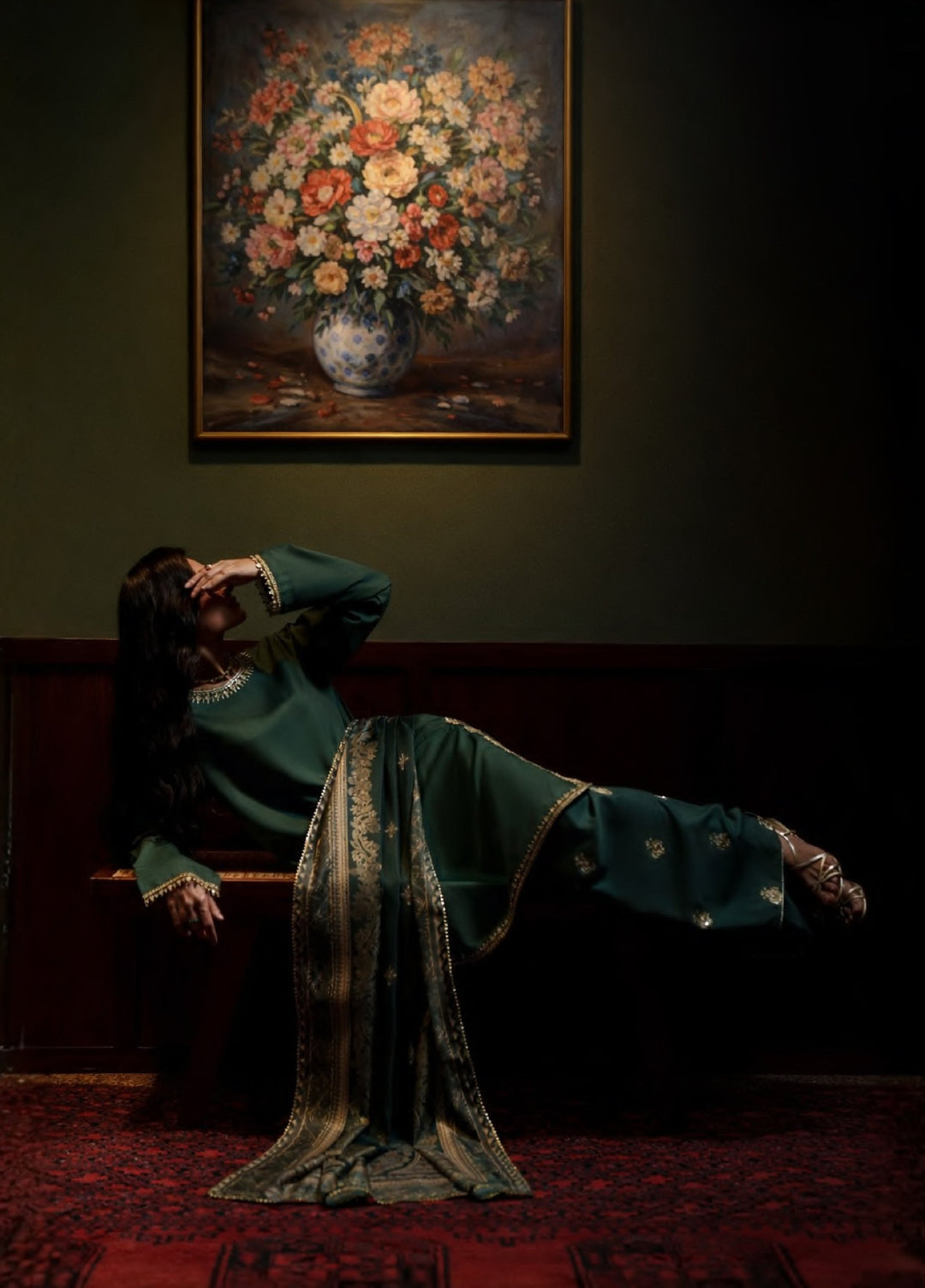Elara by Casuallite RTW Embroidered Silk Viscose 3 Piece Suit CL26PSE D4 Serenique - Festive Collection