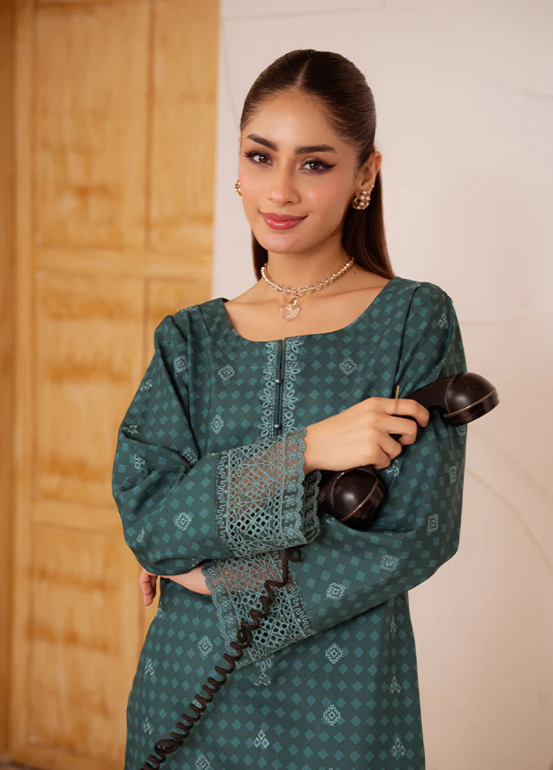 Basics by Gulaal Pret Embroidered Poly Lawn 2 Piece PL-24-S Midnight Fern - Summer Collection