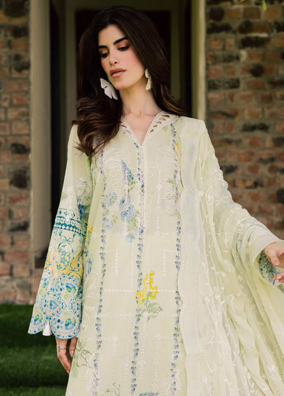 Lily May by Nureh Unstitched Embroidered Lawn 3 Piece Suit NU26ULL NE-259 - Eid Collection