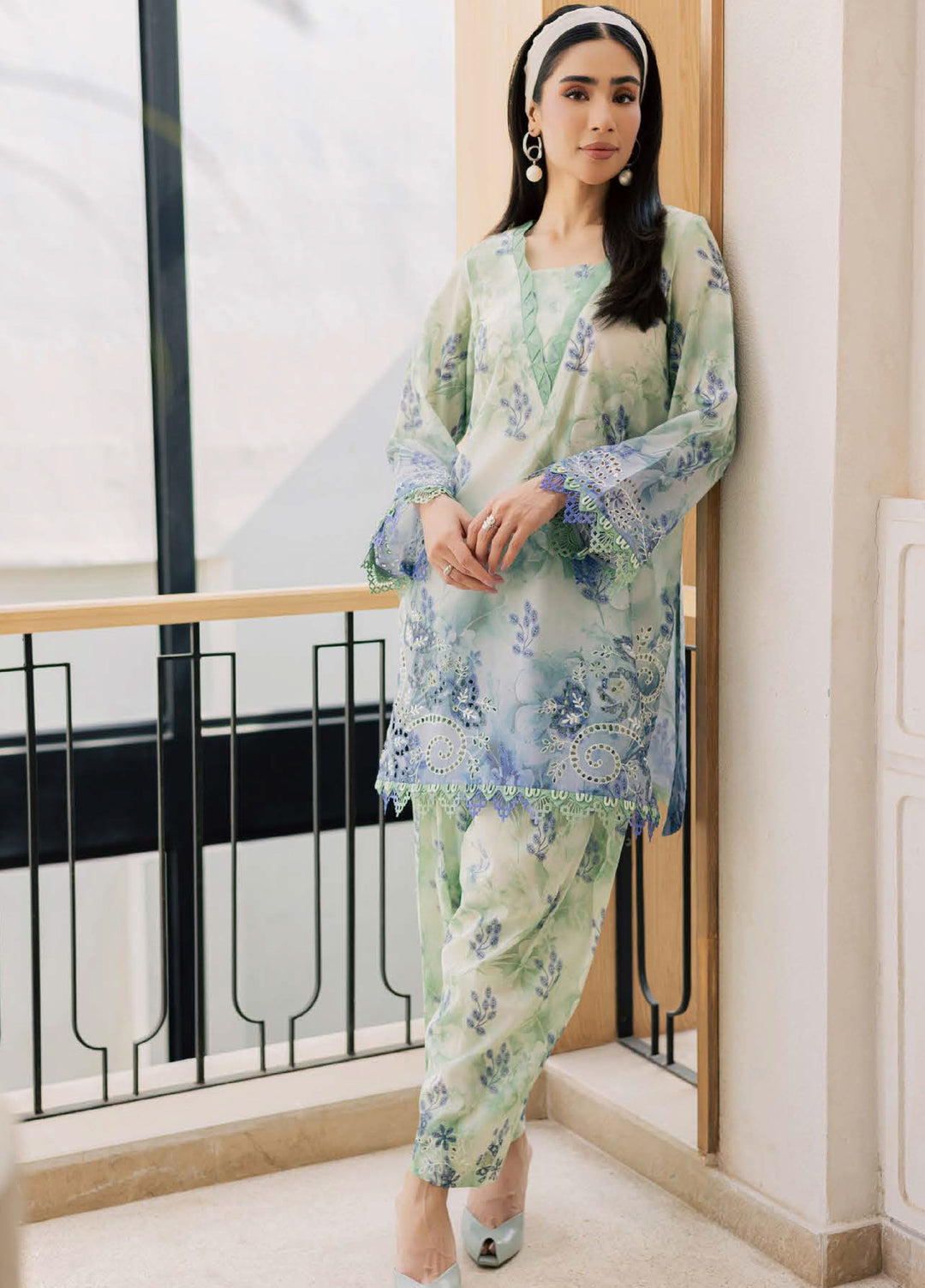 Ballerina by Nureh Unstitched Chikankari Embroidered Lawn 2 Piece Suit NU26UBCL NU2-208 - Summer Collection