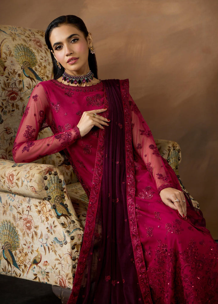 Dharkash by Zarif Unstitched Embroidered Net 3 Piece Suit ZR26UDN ZRF-DK-01 ZALVIA - Festive Collection