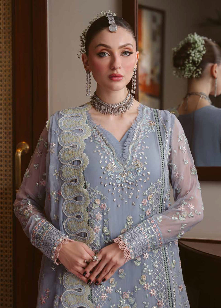 Elaya by Nureh Unstitched Embroidered Chiffon 4 Piece Suit NU26UEF NEL-94 - Festive Collection