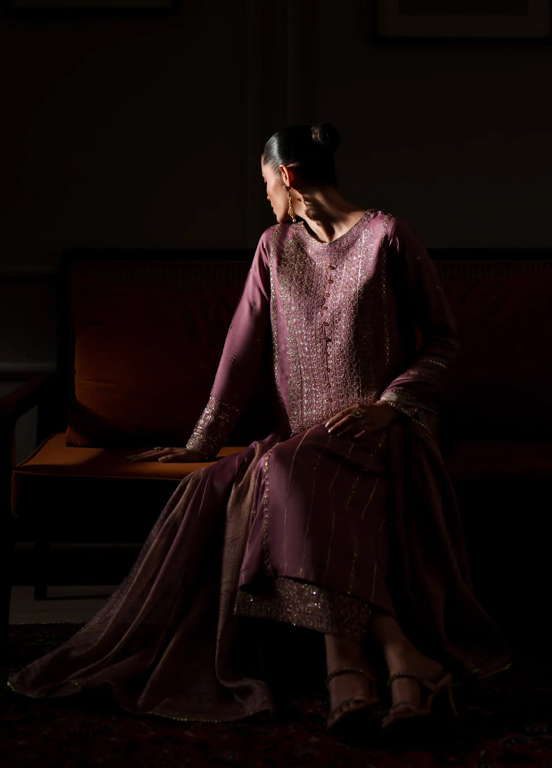 Eala by Casuallite RTW Embroidered Silk Viscose 3 Piece Suit CL26PSEA 03 ROSELYN - Festive Collection