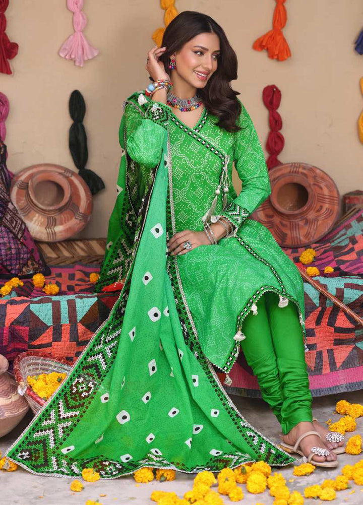 Heritage Series by AL Zohaib Unstitched Printed Chunri Lawn 3 Piece Suit AZ26UCH D-4 - Festive Collection