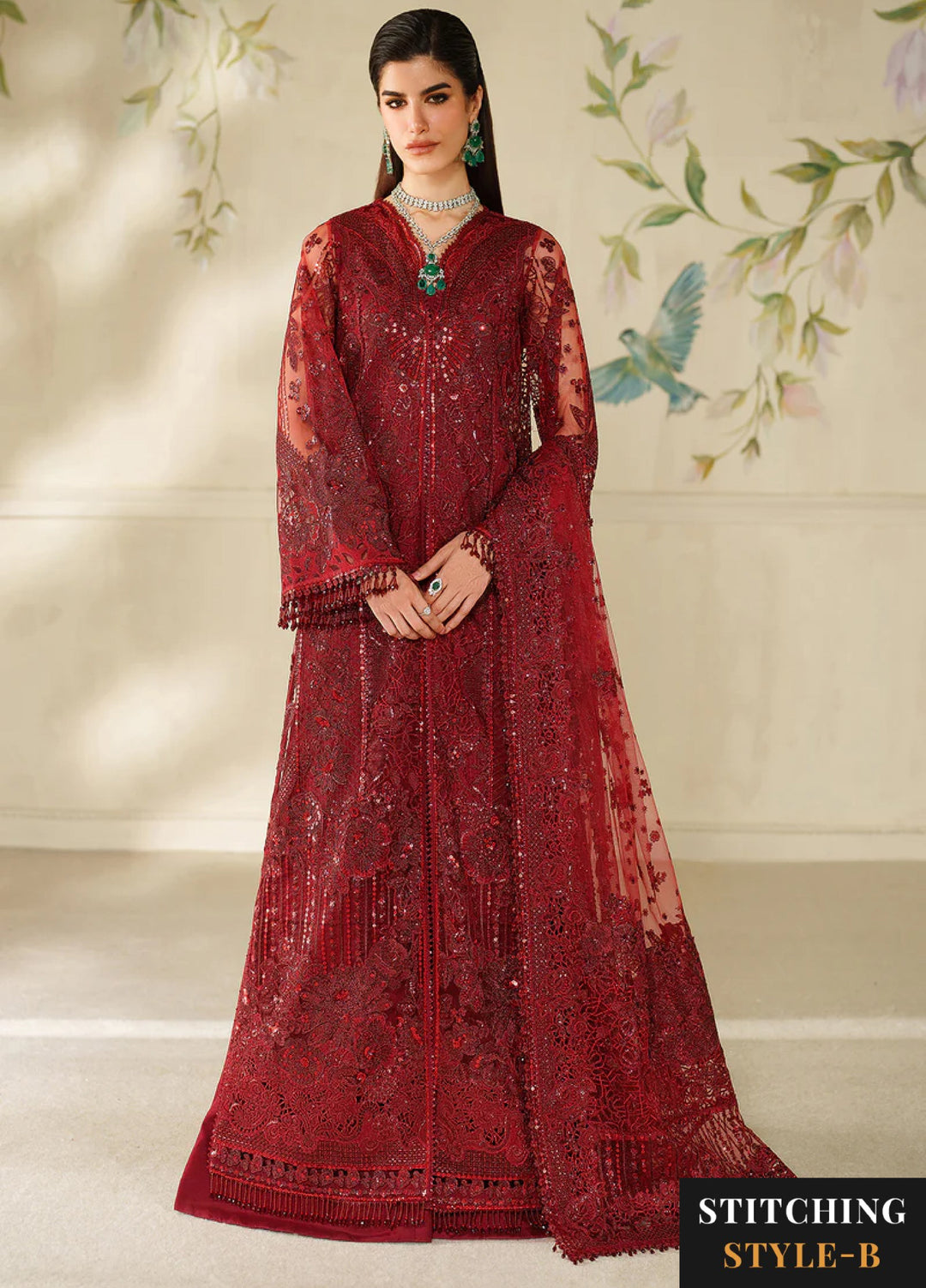 Chantelle by Baroque Unstitched Embroidered Organza 3 piece BQ25CF V14- D 01 - Formals Collection