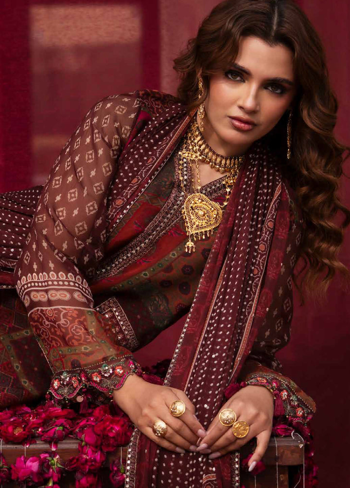 Vasal by Charizma Unstitched Embroidered Chiffon 3 Piece Suit CHR26UV VSL6-03 - Festive Collection