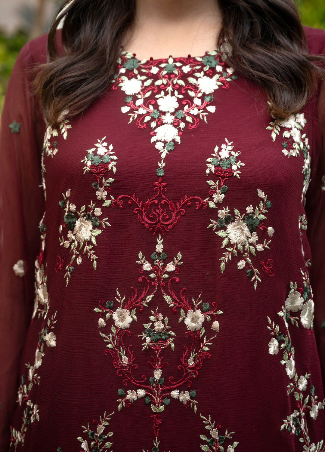 Zenia by Fine Tex Unstitched Royal Embroidered Chiffon Suits 3 Piece FNT25ZC ZC-02 - Festive Collection