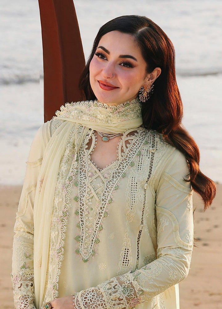 Sahil by Qalamkar Unstitched Embroidered Luxury Lawn 3 Pcs Suit QLK26US SA-03 Safa - Summer