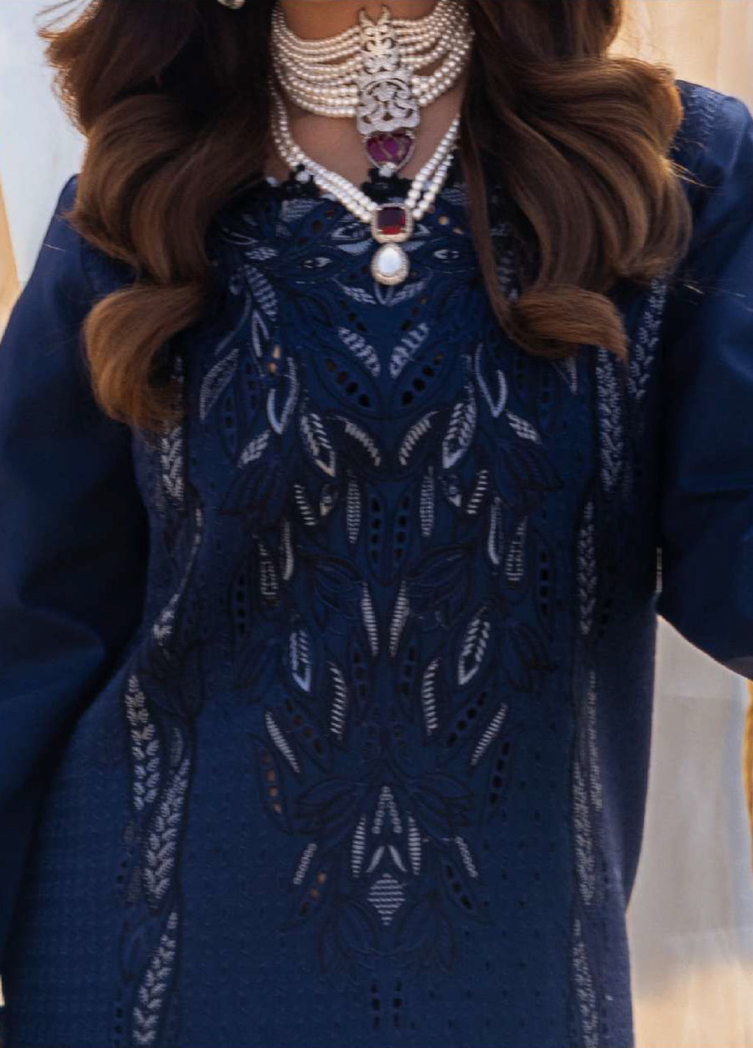 Rang Rasiya Premium Unstitched Embroidered Lawn 3 Piece Suit RR26UP D-15 Natalia - Festive Collection