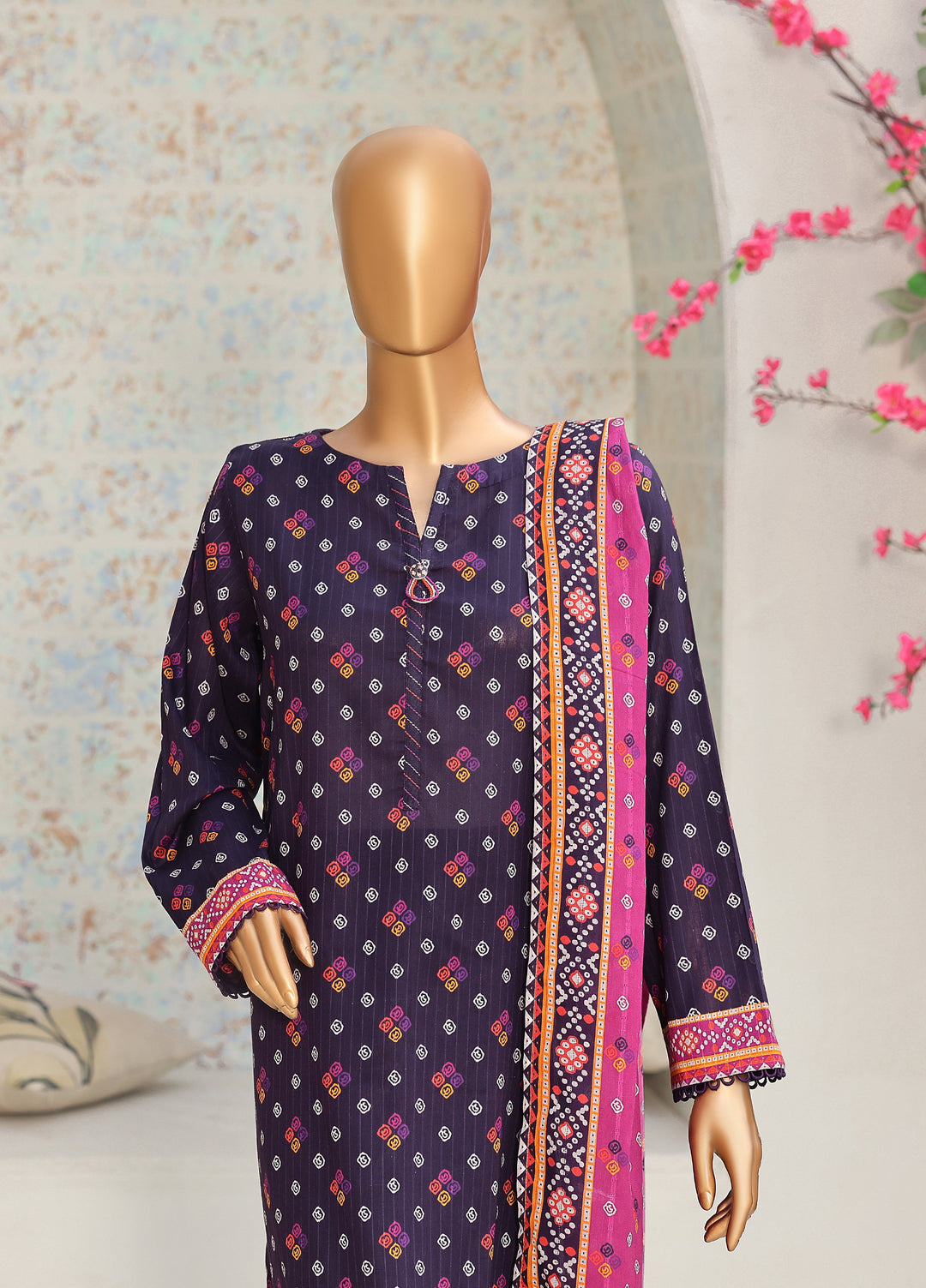 Nayab by HZ Textiles Unstitched Printed Cotton Lawn 3 Piece Suit HZ28UN NPC-03 - Casual Collection