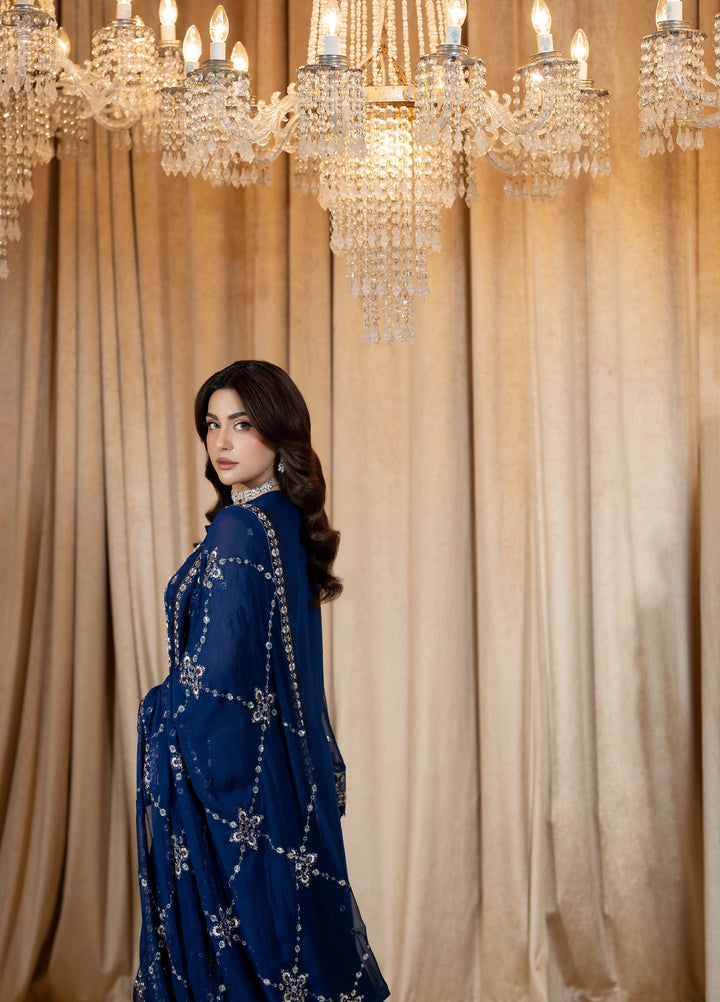 Maah-e-Noor Raum by Sarb Unstitched Embroidered Bamber Chiffon 3 Piece Suit RS26UMN MWF-04 - Wedding Collection