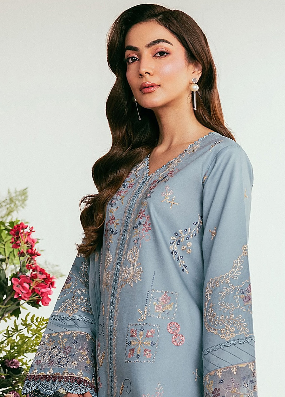 Zync by Florent Unstitched Embroidered Lawn 3 Piece Suit FL26ULZ FZ-3B - Summer Collection