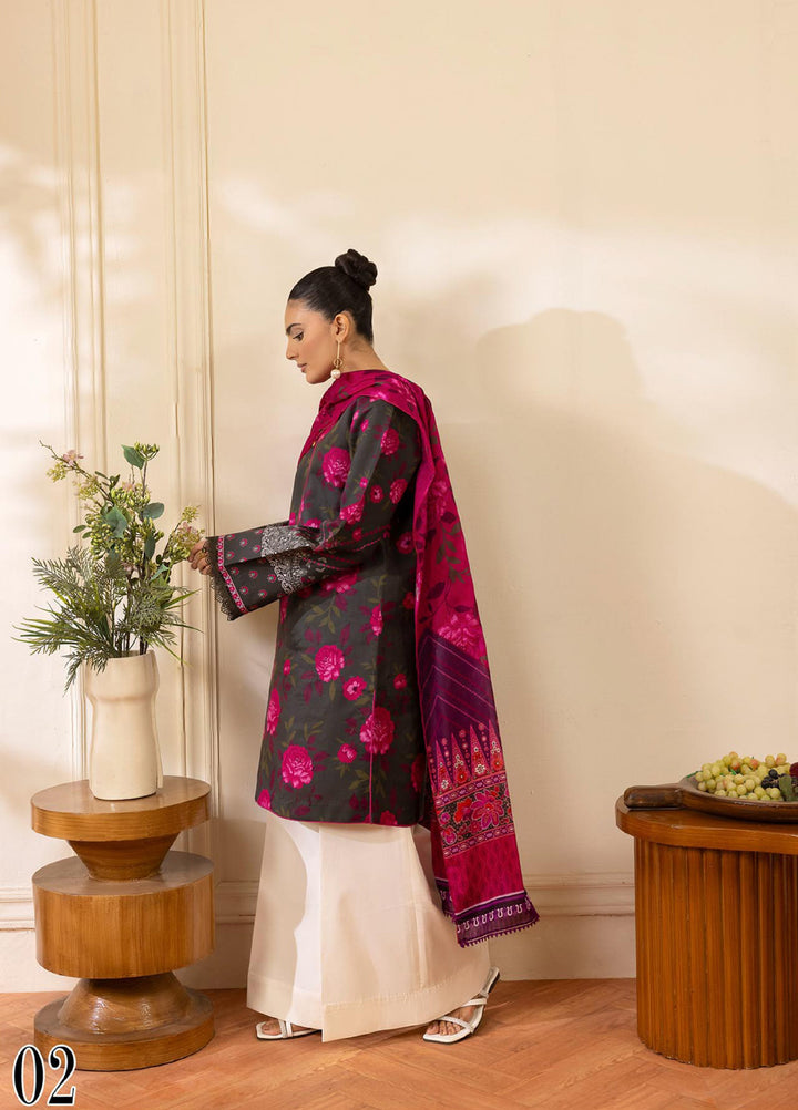 Nissa by RajBari Unstitched Printed Lawn 3 Piece Suit RB26ULN D-02 - Casual Collection