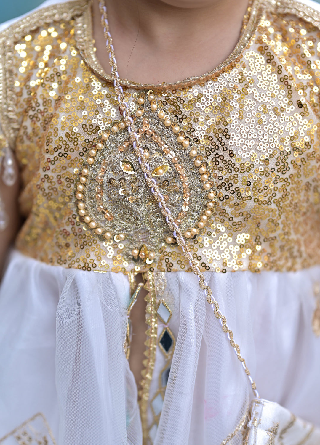 Andaz e Jahan by Qurratulain Saqib Pret kids Jamawar Organza 3 Piece Embroidered Rajasthani Guriya - Wedding Collection