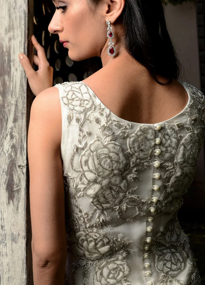 Luxe By Hues Atelier Women Pret 1 Piece White Loom - Formals Collection