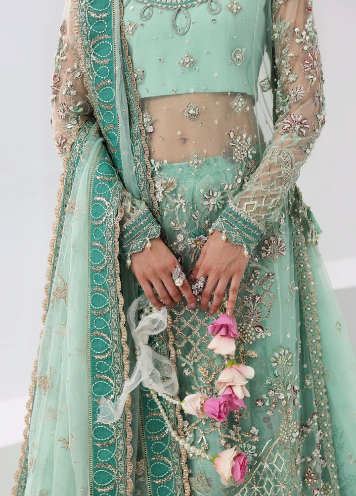 Lamore by Sardinia Unstitched Luxury Hand Work Net 3 peice SRD25LH D-7 Crystal Bloom - Formals Collection