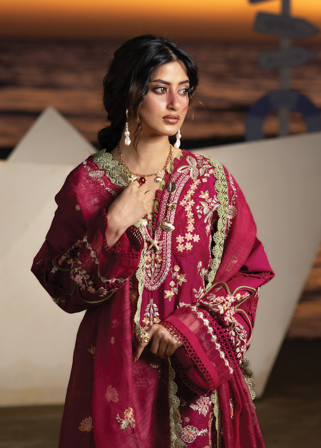 Sirene by Mahnur Unstitched Embroidered Lawn 3 Piece Suit MN26USL S-09 - Summer Collection