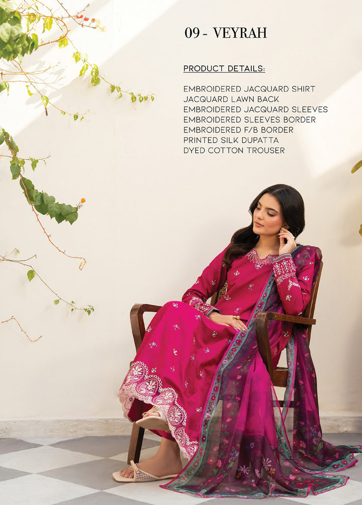 Namah by Xenia Formals Unstitched Embroidered Jacquard 3 Piece Suit XF26ULN 09 - VEYRAH - Festive Collection