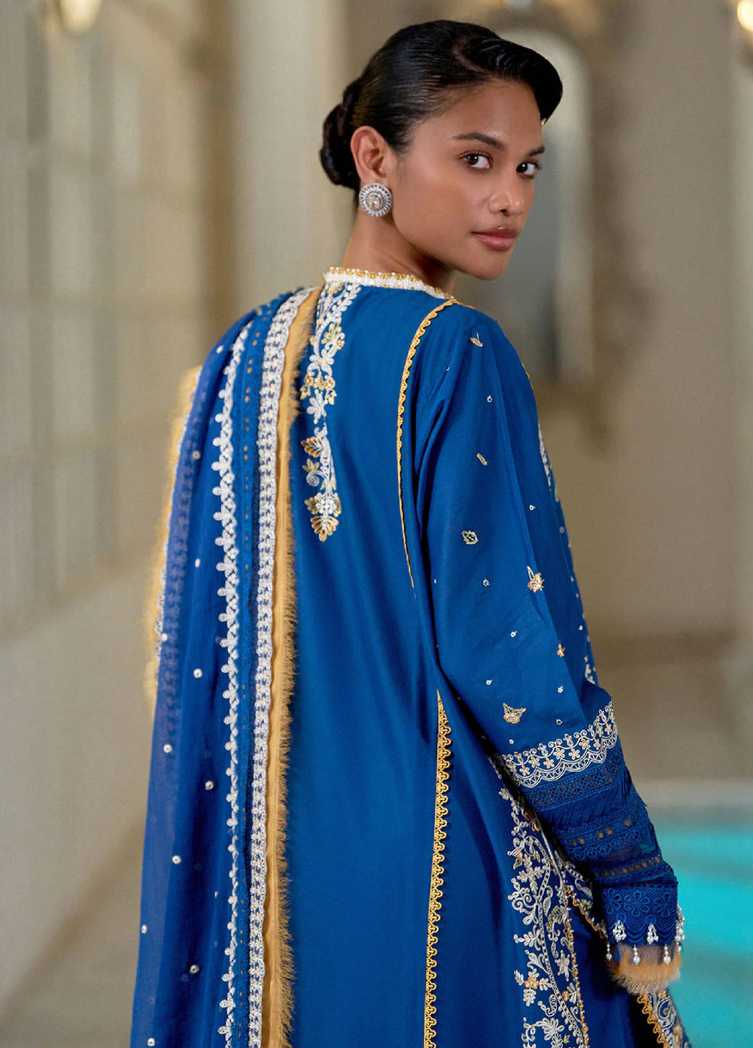 Sobia Nazir Unstitched Embroidered Luxury Lawn 3 Piece Suit SN26ULE D-08 A - Eid Collection