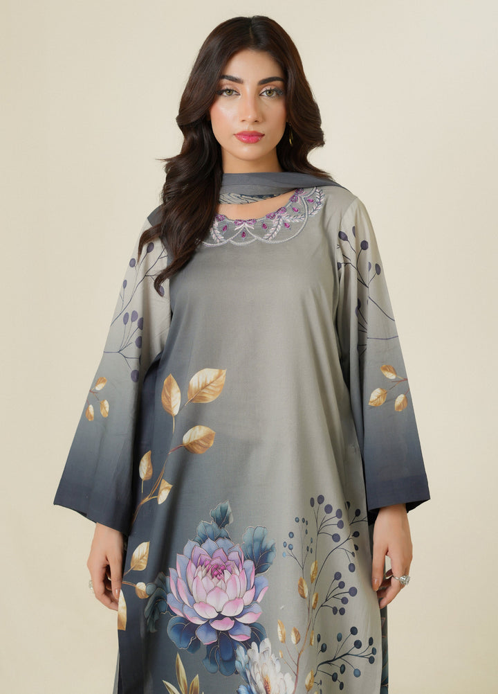 Zar e Jahan by Huma Gul Unstitched Printed Lawn 3 Piece Suit LIYANAHG-905 - Casual Collection
