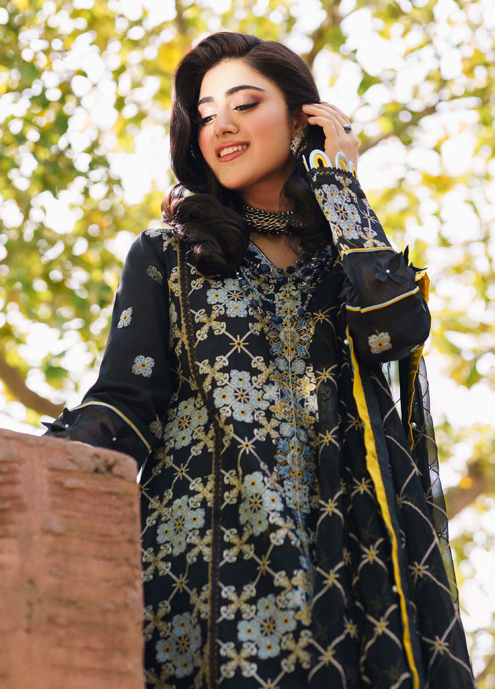 Shurooq Unstitched Luxury Lawn Embroidered 3 Piece SQ25 D-05 Calypso - Festive Collection