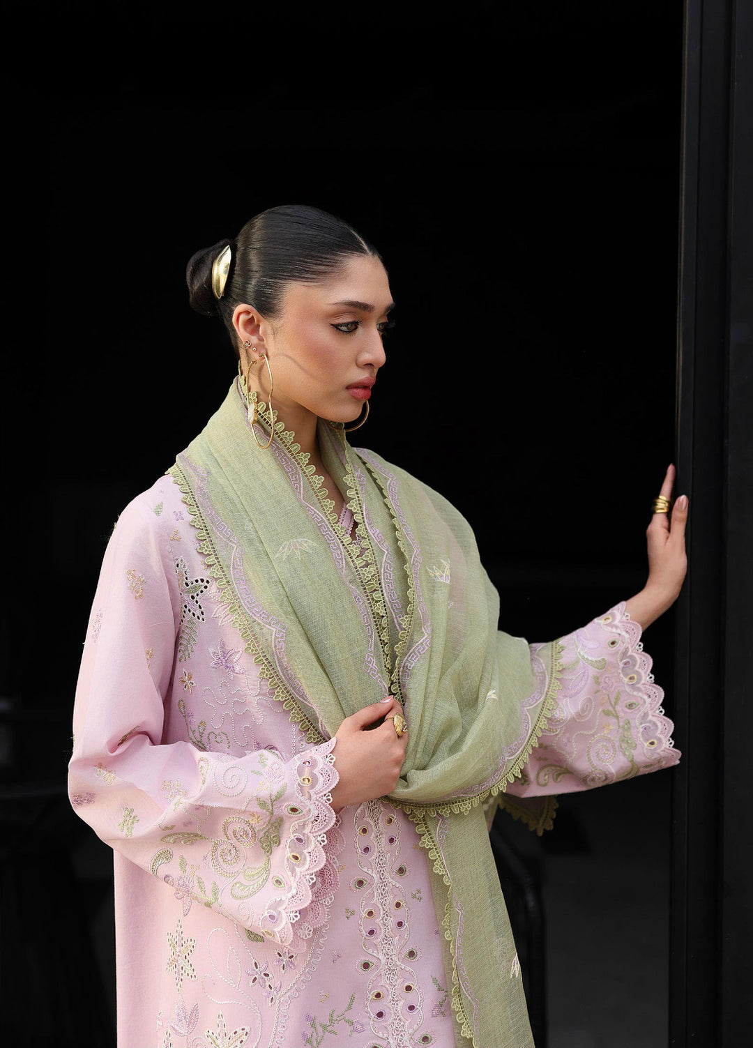 Q Line by Qalamkar Unstitched Embroidered Lawn 3 Piece Suit QLK26ULQ ZAYLA QKL-12 - Festive Collection